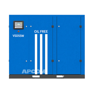 เครื่องอัดอากาศแบบสกรูไร้น้ำมัน APCOM จากโรงงานโดยตรง อุปกรณ์จ่ายลมอุตสาหกรรมที่มีความเสถียร - Product Image 3