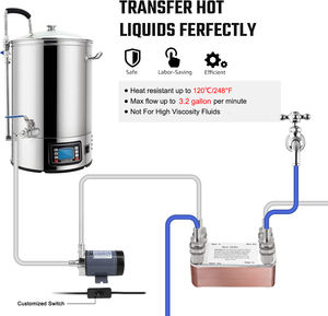 ปั๊มน้ำหมุนเวียนสำหรับการผลิตเบียร์ที่บ้าน MD MP-10RN สแตนเลสเกรดอาหาร 110V/220V สำหรับถ่ายโอนน้ำร้อนสำหรับปั๊มน้ำหมักเบียร์ - Product Image 5