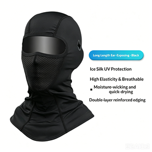 Balaclava d'été en soie glacée, styles variés, protection UV, respirante, séchage rapide, élastique, masque intégral pour vélo de route, VTT, moto - Product Image 1