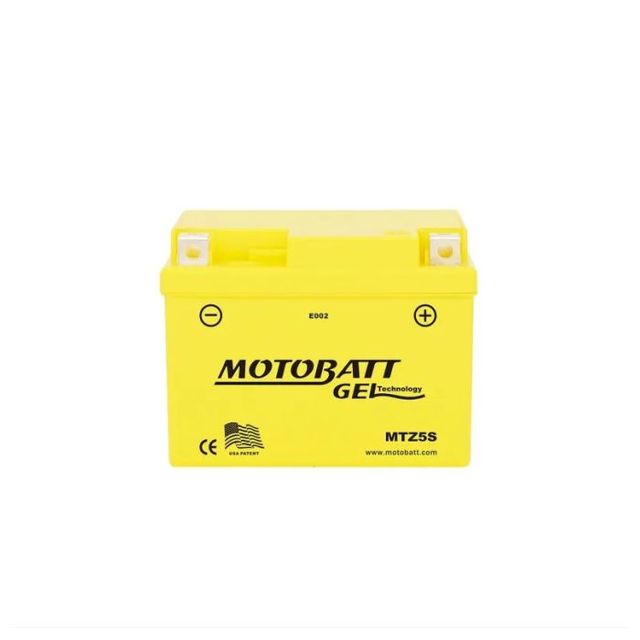 New Motobatt Gel Rechargeable Motorcycle Battery MTZ5S 12V 4Ah AGM Technology 48Wh 3A Plastic Made Italy Not Specified for