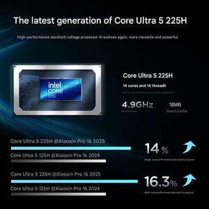 Portátil Empresarial Xiaoxin Pro 16 de 16 Pulgadas, 2.8K OLED, 120Hz, Intel Core Ultra7, AMD R7, 32GB DDR5, 1TB SSD, Windows 11 - Product Image 2