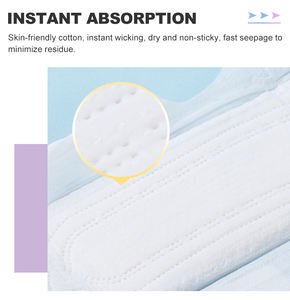 Serviettes hygiéniques <span class=keywords><strong>ultra</strong></span>-fines en coton biologique de 245 mm, super longues, respirantes, protège-slips, haute absorption, jetables - Product Image 4