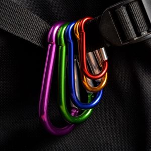 RENHUI redondo <span class=keywords><strong>ovalado</strong></span> mochila ganchos ganchillo llavero personalizado Metal gancho mosquetón llaveros - Product Image 1