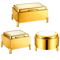 Ensemble de vaisselle de luxe pour traiteur, ensemble de plats chauds pour buffet, réchauds à buffet, réchauds à nourriture pour buffet, présentoir chauffant pour buffet