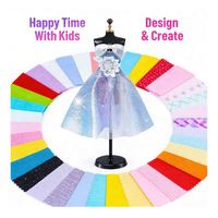 Kit de Costura DIY Toysrunner, Maniquí de Plástico Unisex, Plantillas de Tela, Tijeras, Agujas, Marcadores, Cintas, Adornos, Flores, Lazos