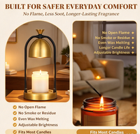 Lampe chauffe-bougie avec minuterie et variateur d'intensité - Cadeaux d'anniversaire pour femmes, décoration de chambre, Noël