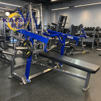 Presse à pectoraux horizontale isolatérale à charge par disques, machine de fitness professionnelle à double action pour la force pectorale