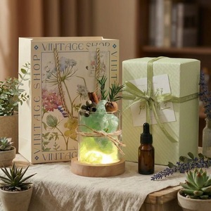 Crystal Reed Diffuser Gift Set <b>Essential</b> Oil Aroma Stone Night Light Romantic Birthday Gift Souvenir For Ladies - Product Image 1