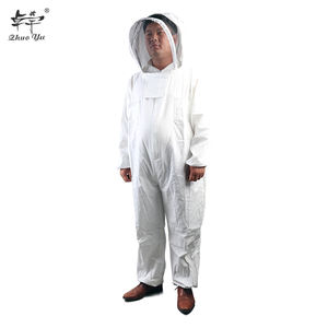 Zorue 전문가용 양봉복 베일 보호복 스목 벌 모자 장갑 소매 전신 세트 안전 의류 - Product Image 5