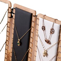 Présentoir à bijoux en bambou à 12 compartiments pour colliers, chaînes et bracelets