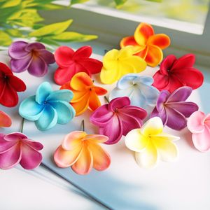 ดอกไม้โฟม PU แบบธรรมชาติ กลิ่นดอกลีลาวดีและชบา พร้อมก้าน สำหรับตกแต่งงานแต่งงาน งานปาร์ตี้ริมชายหาด - Product Image 3