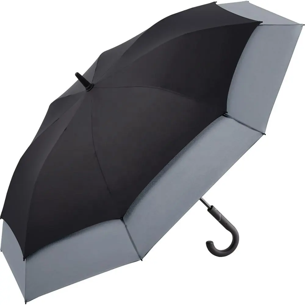 자동적인 열려있는 까만 회색 특징 고품질 방풍 체계 가동 가능한 섬유유리 늑골 수축 똑바른 우산