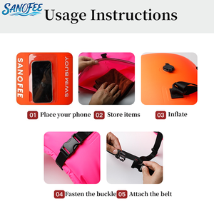 Đa Chức Năng Cho Bơi Lặn 30L0.3mm 210D Nylon 0.35Mm PVC Nổi Duy Nhất Túi Khí Lưu Trữ Bơi Phao Với Điện Thoại Pouch - Product Image 4