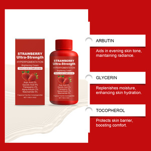 Loción Corporal Humectante, Iluminadora y Blanqueadora con Aroma Herbal <span class=keywords><strong>de</strong></span> Fresa para Mujer, Marca Privada, Venta al Por Mayor - Product Image 3