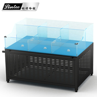 Aquarium de présentation de fruits de mer frais vivants à température unique, économie d'énergie, pour supermarché, restaurant, magasin de poissons tropicaux, 304