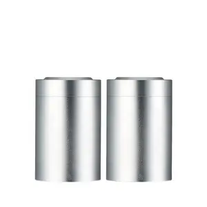 2022 Hot Sale 30g Kapazität Mini Silber Farbe Aluminium Luftdichter Kanister für Lebensmittel Tee Zucker Kaffeebohne