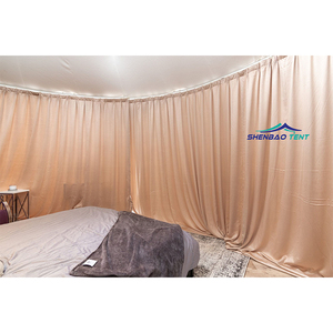Hotel Domo de Lujo con Calefacción, Decoración Ecológica para Glamping, Valla Prefabricada de WPC para Exteriores de 8m, Decoración de Hotel Ecológico de Lujo con Calefacción - Product Image 3