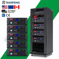 Pabrik Grosir Rak Server Baterai LiFePO4 51.2V 100Ah 200Ah 400Ah 1000Ah 5kWh 10kWh 50kWh Sistem Penyimpanan Energi Surya Kit