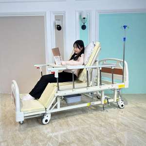Ruedas silenciosas blancas Cama de cuidado eléctrica multifuncional Cama de cuidado manual de curva completa Tipo de camas de <span class=keywords><strong>hospital</strong></span> - Product Image 2