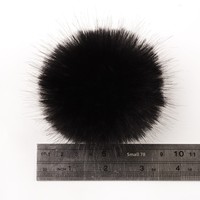 Pompons en fausse fourrure de renard colorés de 8 cm, fabriqués à la main, accessoires DIY pour chapeaux et vêtements, directement de l'usine