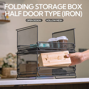 Panier de rangement pliable Campingmoon - Conteneur en treillis métallique durable |   Organisateur pliable pour le camping, la randonnée et les pique-niques - Product Image 3