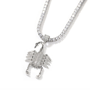 Nuevo colgante de escorpión helado, cadena de cuerda torcida, cadena de tenis, COLLAR COLGANTE, hip -hop masculino, diseño de disfraz de moda, cadena de suéter - Product Image 3