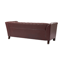 Klassisches Echtleder 3-Sitzer Chesterfield-Sofa mit Tiefen Knopfheftungen Antikes Wohnzimmer-Möbelstück