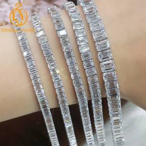 <span class=keywords><strong>Bracciale</strong></span> Tennis Classico con Diamanti Sintetici HPHT CVD in Oro 9K 14K 18K e <span class=keywords><strong>Smeraldi</strong></span> Creati in Laboratorio - Product Image 1