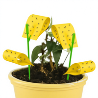 20 pièces de pièges collants jaunes 17*9,5 cm, pièges à ruban adhésif pour mites, mouches, moustiques ; utilisation pour fruits et légumes, modèle P-1