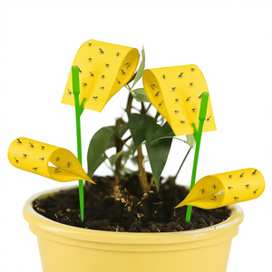 20 pièces de pièges collants jaunes 17*9,5 cm, pièges à ruban adhésif pour <span class=keywords><strong>mites</strong></span>, mouches, moustiques ; utilisation pour fruits et légumes, modèle P-1 - Product Image 1