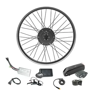Ebike kit de conversão para bicicleta elétrica, 16 20 26 29 polegadas e roda traseira de 500w com bateria opcional