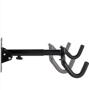 Portabiciclette <span class=keywords><strong>da</strong></span> Parete Pieghevole Regolabile per Esterni in Lega di Alluminio e Acciaio con Trave e Ganci, Capacità di Carico 30kg per Ciclismo - Product Image 4