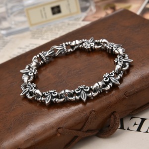 Europe et États-Unis personnalité rétro Thai argent rétro ancre bracelet design original hip hop bijoux à la main - Product Image 1