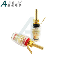 Connecteur de borne banane en laiton JIALUN M4 noir et rouge pour amplificateur de haut-parleur audio