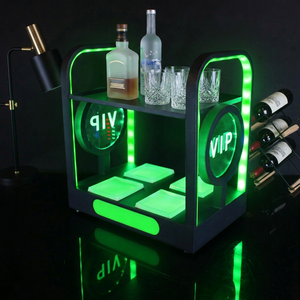 Bandeja LED de dos capas para servir frutas que brillan, plato para aperitivos, plato LED para frutas, bandeja cuadrada para frutas LED para Bar, KTV, club nocturno - Product Image 1