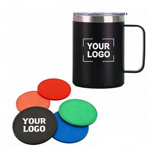 Wholesale Custom Logo <b>Silicone</b> Drink Coasters Hot Cold Drink Cup <b>Mat</b> for Restaurant Bar Coffee Shop Promo Business Gift Coaster - Product Image 1
