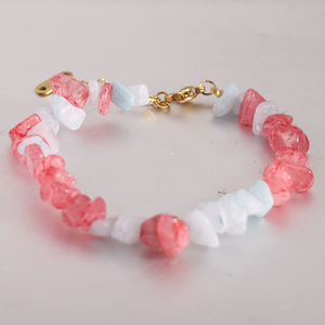 Pulsera de Piedra Irregular de Ágata de Cristal Natural Tejida a Mano, Joyería de Uso Diario para Mujer, Origen Yiwu AD1655 - Product Image 5