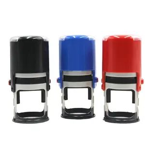 Custom Office Seal Rubber Business Self Inking Stamp Automatic Plastic Round Self Inking Stamp