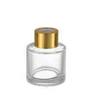 50ML 100ML 150ML Bouteille en verre d'aromathérapie à diffusion ronde transparente en gros