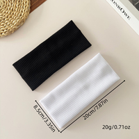 Bandeaux larges en tricot, couleur unie, haute élasticité, bandeaux extensibles pour le sport, le yoga, accessoire de cheveux tendance pour femmes