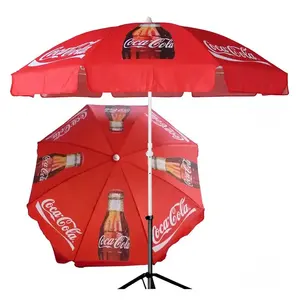 Commercial Grade Beach Sun shade Außenwerbung Garden Beach Umbrella 200Cm Werbe-Sonnenschirm