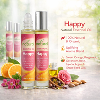 Parfum Roll-on aux Huiles Essentielles Aromatiques Naturelles Menthe Poivrée Rose Lavande