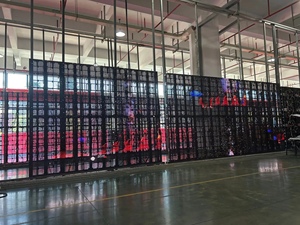 Mur vidéo LED transparent léger et étanche, écran de scène couleur pour location en centre commercial, événements, fêtes, clubs, cabine DJ, concerts - Product Image 4