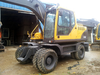 Excavadora de Ruedas EW145B, Equipo de Excavación de Carga Pesada para la Construcción de Caminos Rurales y Manipulación de Suelos en Bolivia