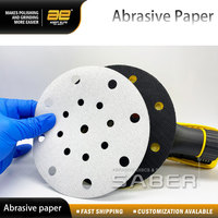 Papier abrasif automobile blanc 6 pouces Disque abrasif en oxyde d'aluminium-zircone OEM 60 # -2000 #   Disques de ponçage à grains