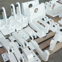 Support de montage métallique en acier au carbone, usiné CNC, pour équipement commercial, avec surface de soudure métallique personnalisée