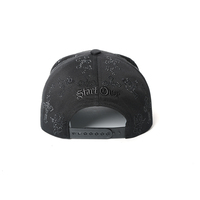 Casquette de baseball brodée personnalisée 3D à 5 panneaux avec visière en daim noir, puce NFC et doublure en satin – Vente en gros