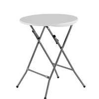 Table de cocktail pliante moderne et écologique en HDPE et acier, portable, pour l'extérieur, idéale pour les bars - Vente en gros