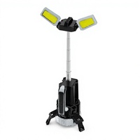 Lampe de travail LED rétractable G18, projecteur COB portable, support pliable, lampe de travail rechargeable pour extérieur, urgence, atelier