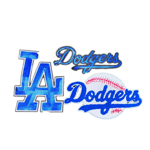 Parches Bordados Termoadhesivos de los Dodgers de Los Ángeles, Apliques de Tela Azul para Decoración de Ropa - Product Image 1